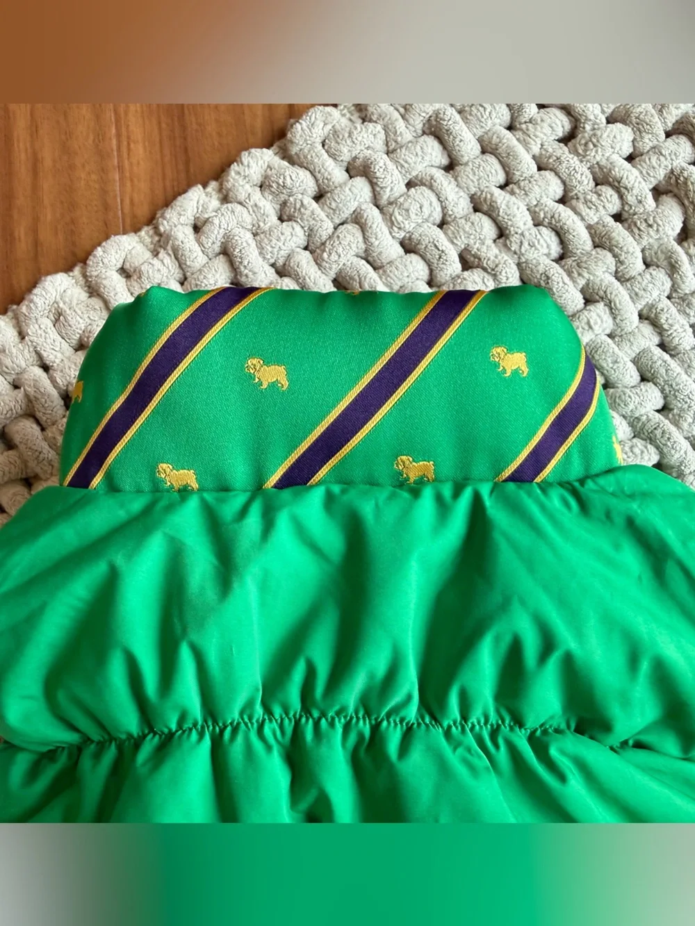 Ralph Lauren | Kids Pony Logo Down Reversible Puffer Vest Green and Purple | 4T